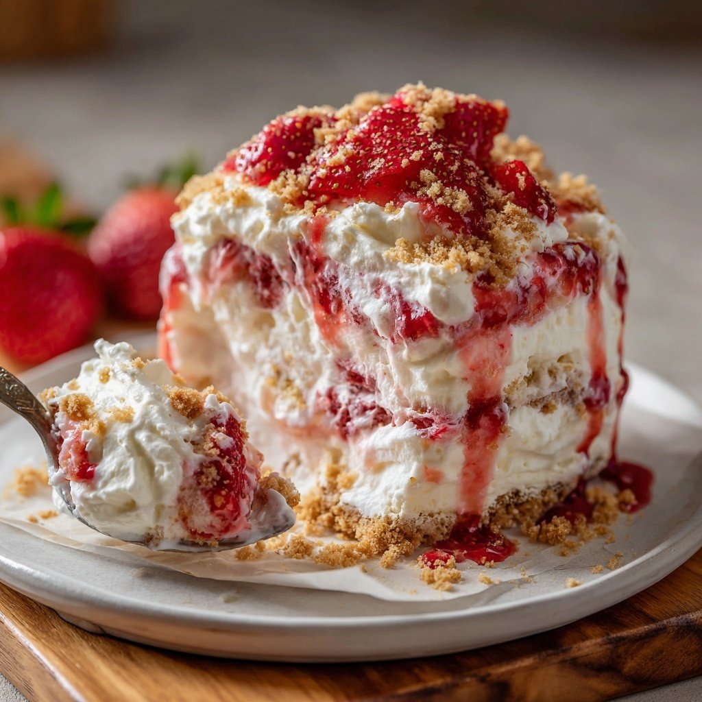 Strawberry Cheesecake Fluff Dessert