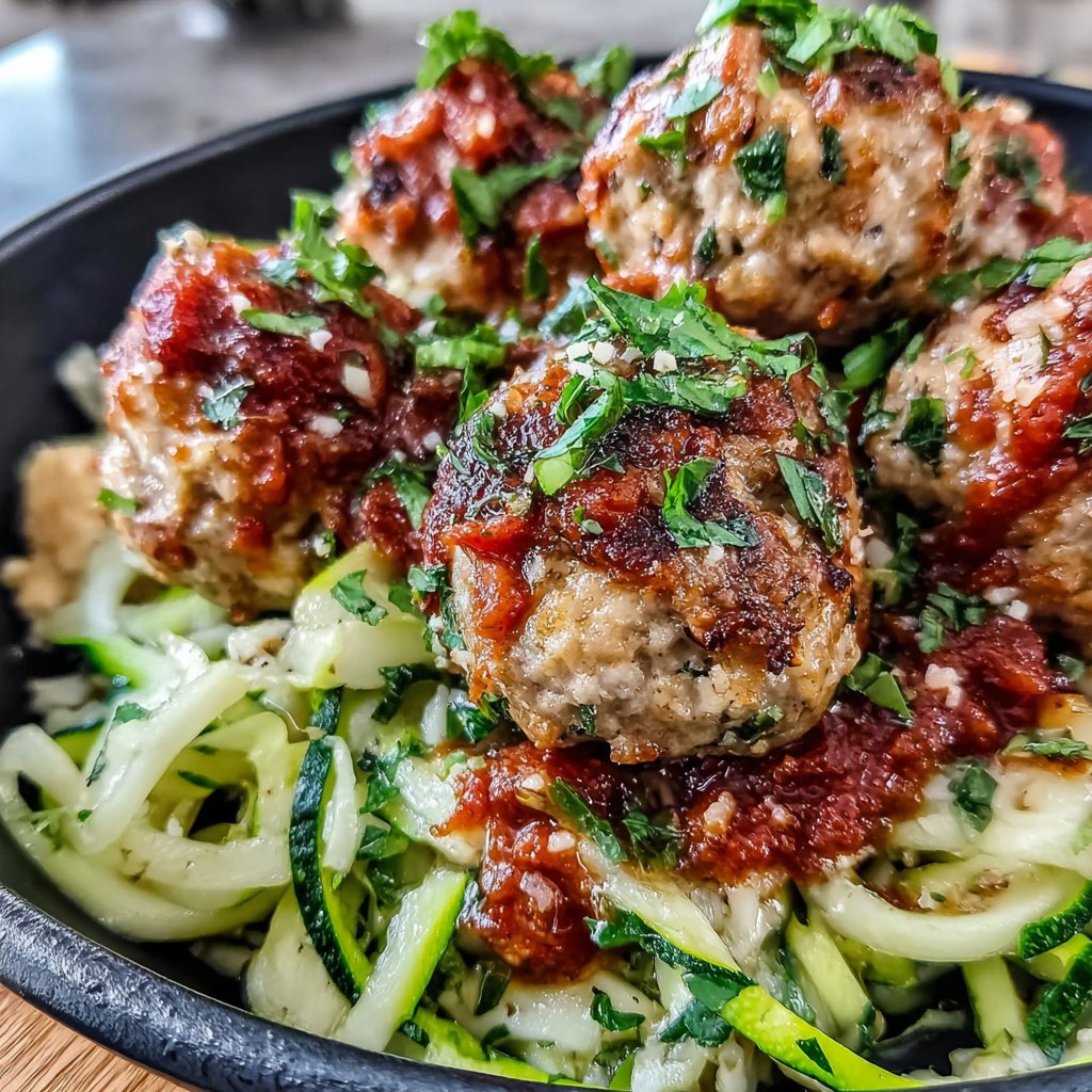 Turkey Meatballs with Zucchini Noodles
