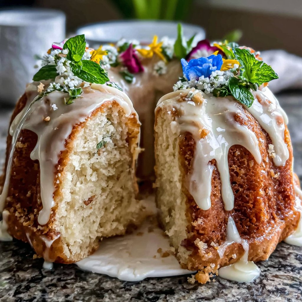 Spring Flower Bundt Cake