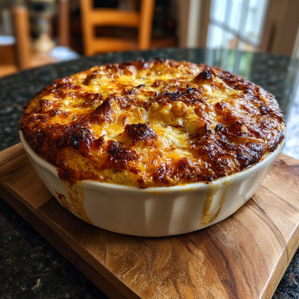 Cheesy Onion Boil Bake